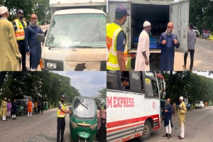 জৈন্তাপুরে হাইওয়ে পুলিশের বিশেষ অভিযান
