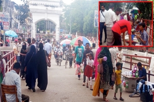 হকারদের দখলে কিনব্রিজ, দুর্ভোগে পথচারীরা