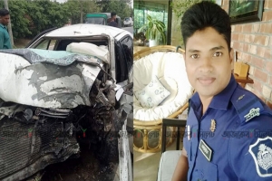 শান্তিগঞ্জে প্রাইভেটকারের নিয়ন্ত্রণ হারিয়ে এসআই নিহত