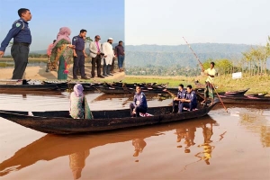 লাল শাপলার বিলে অভিযান, ১৬টি কারেন্ট জাল জব্দ 