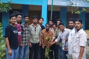 শাল্লায় পরিবেশ রক্ষায় ছাত্রদলের বৃক্ষরোপণ কর্মসূচি