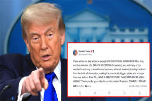 ইরানকে ‘নিঃশর্ত আত্মসমর্পণ’ করতে বললেন ট্রাম্প