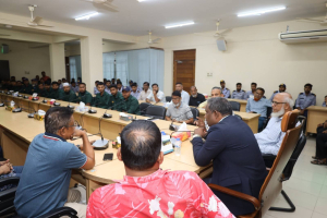 শাবিপ্রবিতে ভাইস চ্যান্সেলরের সঙ্গে নিরাপত্তা কর্মীদের মতবিনিময় সভা
