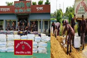 হবিগঞ্জে বালুভর্তি ট্রাক থেকে ১ কোটি ২৮ লাখ টাকার পণ্য জব্দ