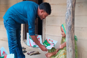 জৈন্তাপুরে ধানের শীষ নিয়ে ঘরে ঘরে যাচ্ছেন জাসাস নেতারা