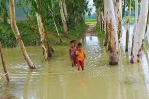 সিলেটে বৃষ্টিতে বেড়েছে নদ-নদীর পানি