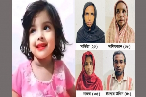 রিমান্ড শেষে শিশু মুনতাহা হত্যা মামলার আসামীরা
