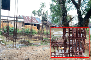 এক কোটি টাকার মার্কেটের কাজ থেমে, ভোগান্তিতে জলঢুপ থানাবাজারের ব্যবসায়ীরা