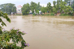 মৌলভীবাজারে বিপৎসীমার ওপরে জুড়ী নদীর পানি