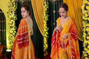 হলুদের সাজে কেয়া পায়েল