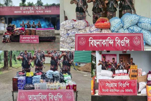 সিলেট সীমান্তে বিজিবির অভিযানে ৪৬ লাখ টাকার চোরাই পণ্য জব্দ