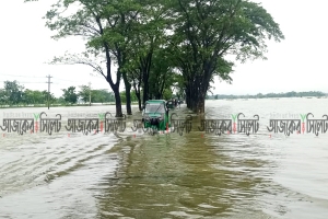 গোয়াইনঘাটে ফের বন্যা, যোগাযোগ বিচ্ছিন্ন