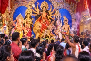 মণ্ডপে মণ্ডপে বিদায়ের সুর