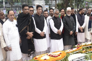 জেলা আওয়ামীলীগের প্রভাতফেরীর ও শ্রদ্ধা নিবেদন