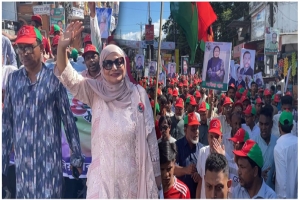 বিয়ানীবাজারে সাবিনা খান পপি'র নেতৃত্বে বিএনপির প্রতিষ্ঠাবার্ষিকীর র‌্যালী