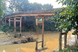 মাধবপুরে বোয়ালিয়া খালের উপর ঝুঁকিপূর্ণ ব্রিজ, দুর্ঘটনার আশঙ্কা