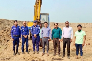 মাধবপুরে অবৈধ মাটি উত্তোলন, অর্ধ লক্ষ টাকা জরিমানা