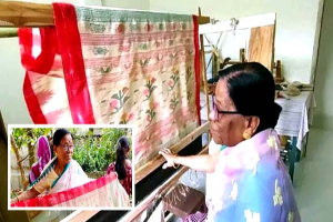 কলাগাছের সুতা থেকে ‘কলাবতী’ শাড়ি, সম্ভাবনার গল্প থেমে আছে তাঁতেই